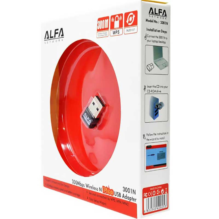 کارت شبکه USB بی سیم آلفا مدل 3001N