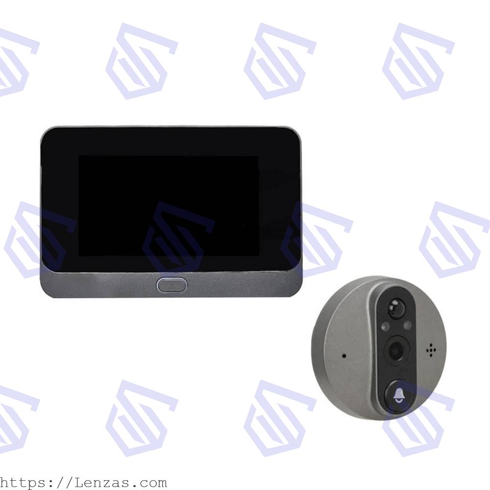 چشمی درب هوشمند مانیتوردار مدل ED-300PB کیفیت 4 مگاپیکسل