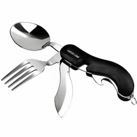 ست قاشق و چنگال مسافرتی 4 در 1 گرین لاین مدل CUTLERY SET