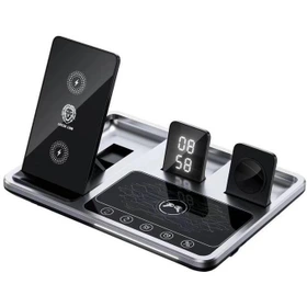 استند شارژ ۴ در ۱ وایرلس شارژ گرین لاین ۱۵ وات (4in1 wireless charge green lion)